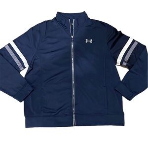 Under Armour Youth XL Navy Brawler Warm-Up Jacket Loose, Sweatshirt